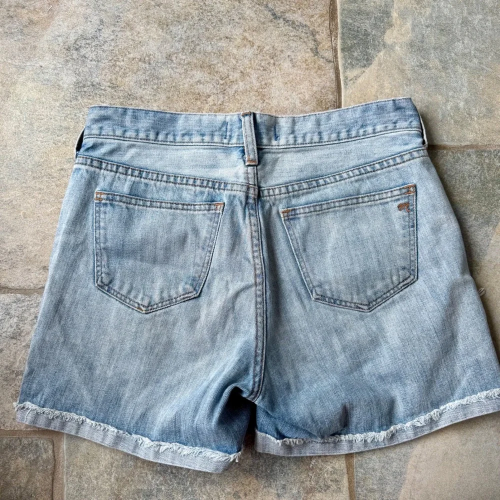 Madewell Distressed High-Rise Denim Shorts Size 25 – Y2K Vintage Light‎ Wash